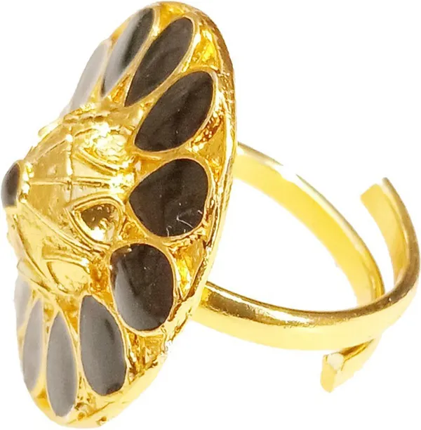 Assamese_Traditional_Gold_Plated_Black_Colour_Finger-Ring_For_Girls_&_Women